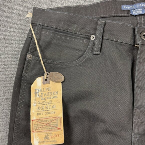 NEW RALPH LAUREN BLUE LABEL THOMPSON 650 WOMEN'S JEANS SIZE 31 BLACK - Picture 4 of 14